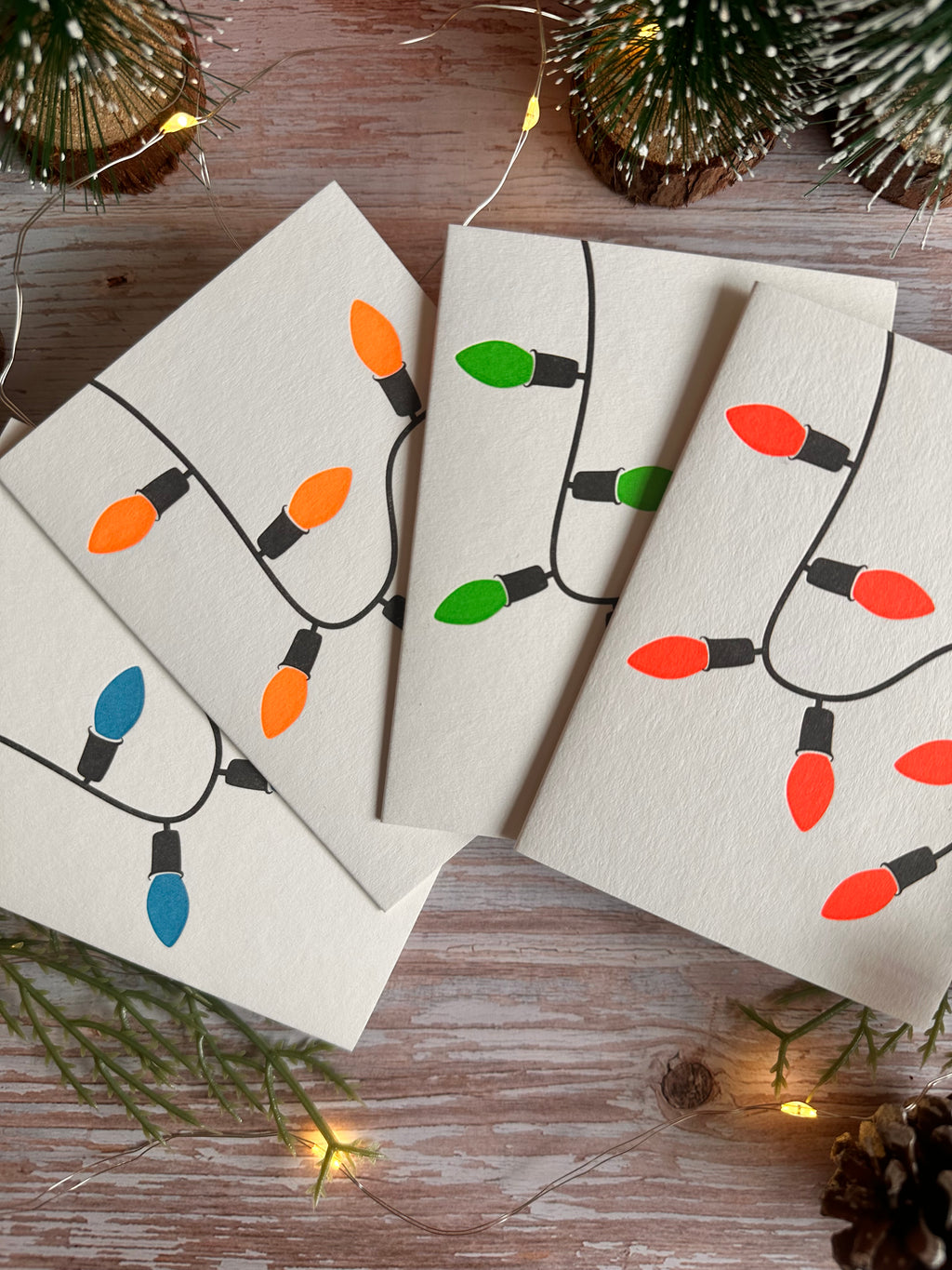 Neon Lights Notecard Set