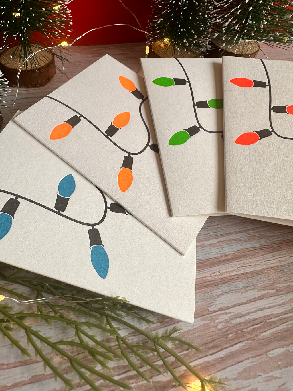 Neon Lights Notecard Set