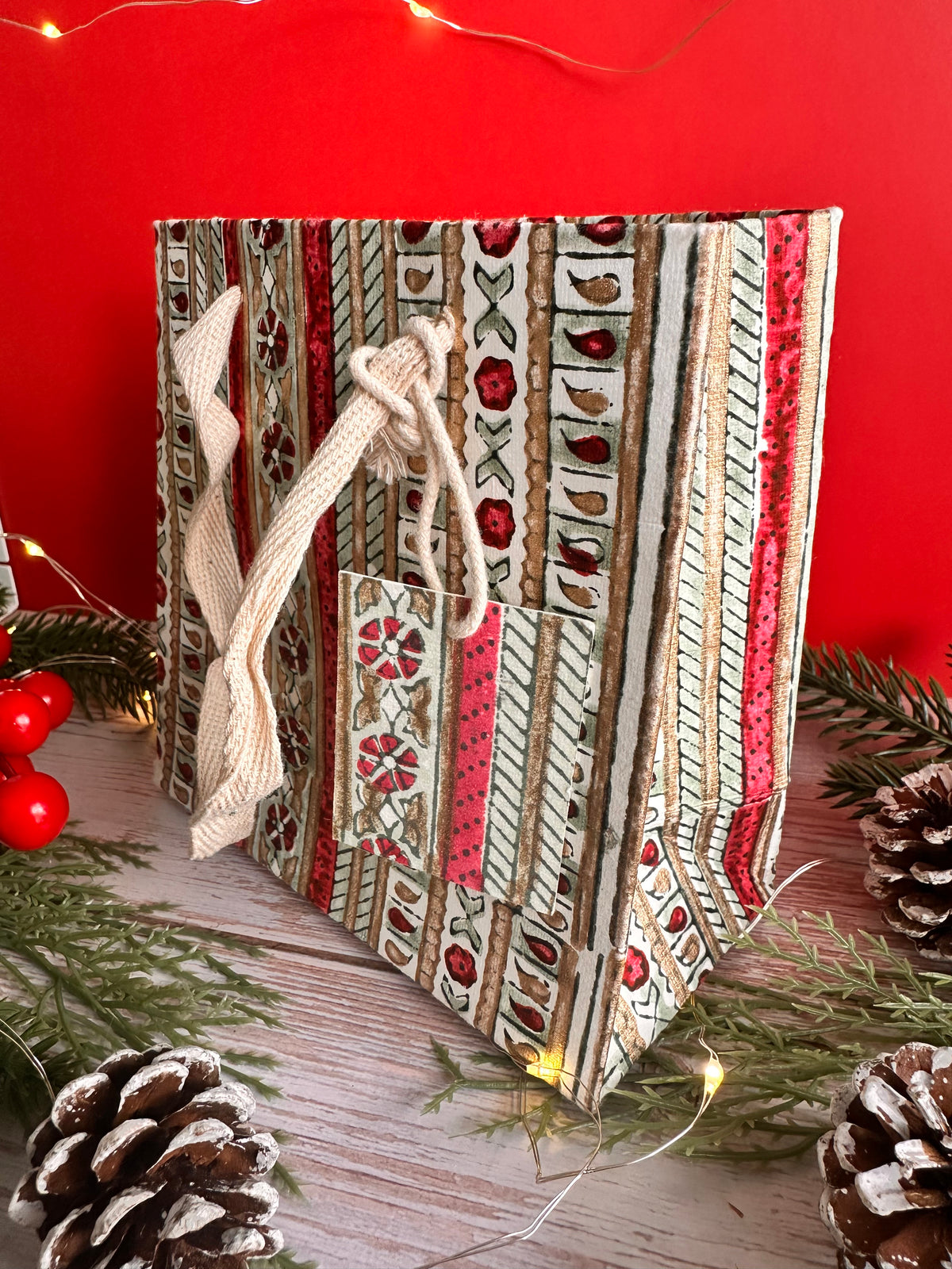 Festive Mix Traditional Block Printed Gift Bag