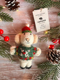 Felt Mouse with Jumper Christmas Decoration