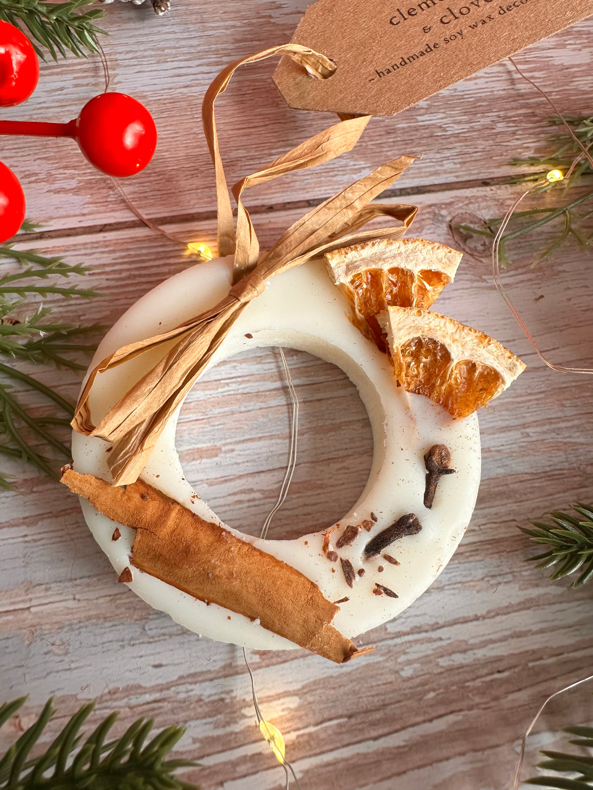 Scented Wreath Wax Melt Christmas Tree Decoration