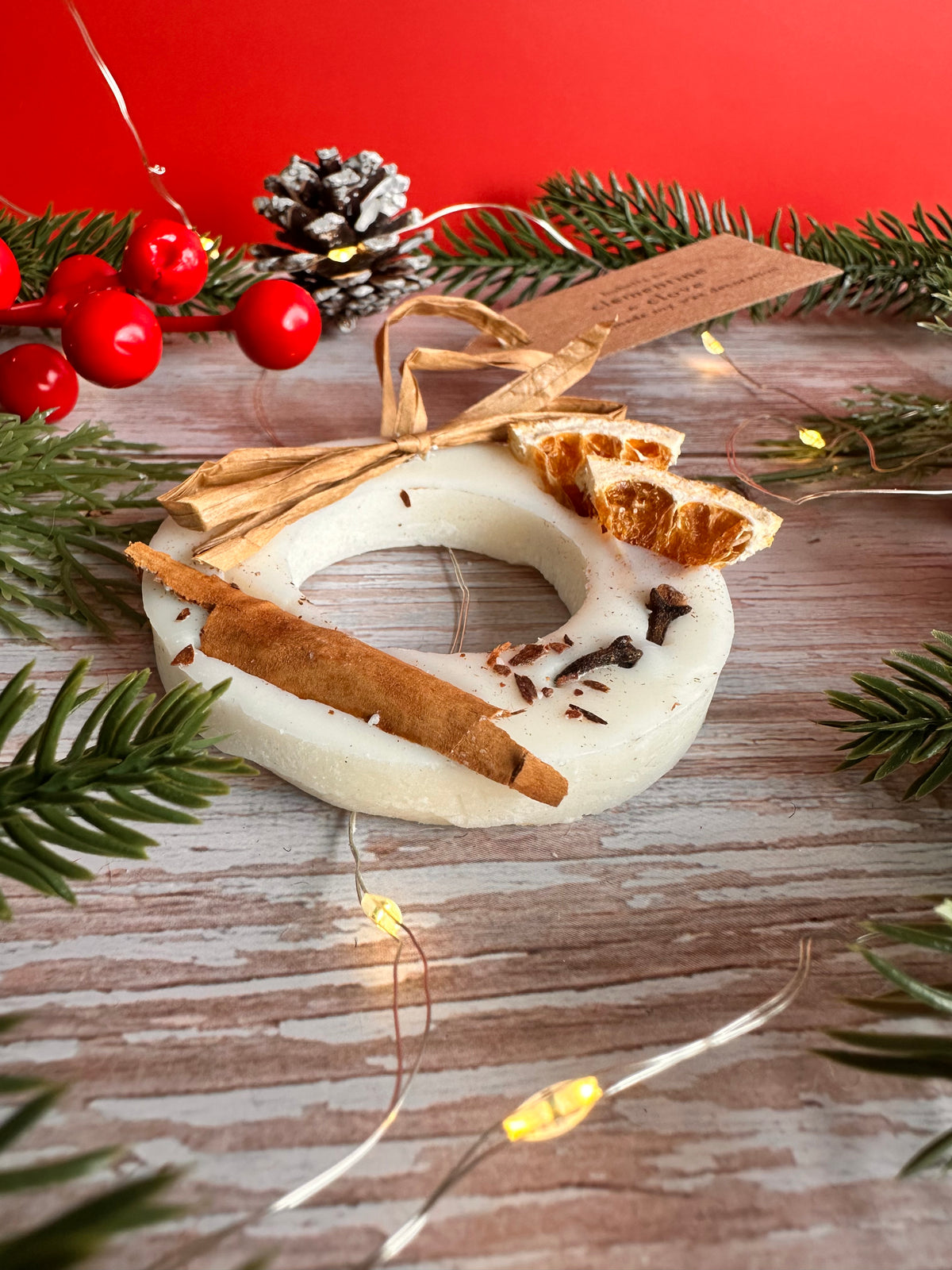 Scented Wreath Wax Melt Christmas Tree Decoration