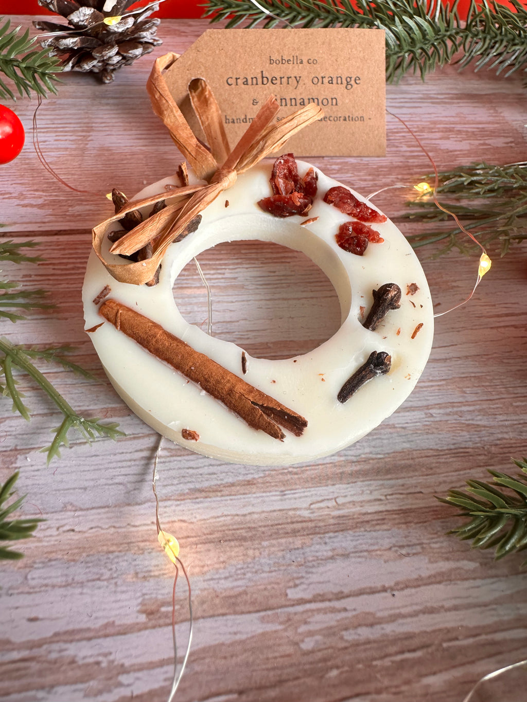 Scented Wreath Wax Melt Christmas Tree Decoration