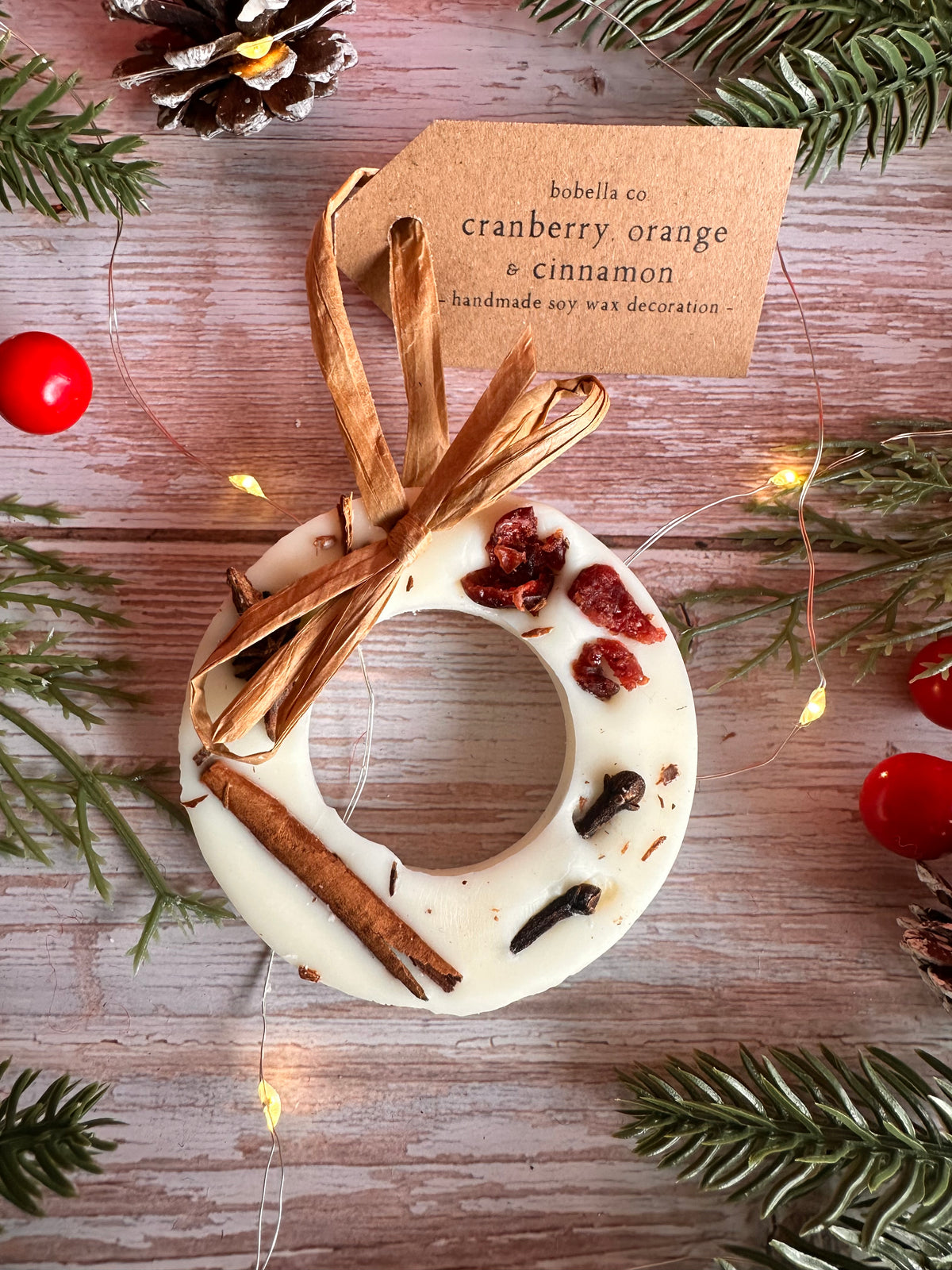Scented Wreath Wax Melt Christmas Tree Decoration