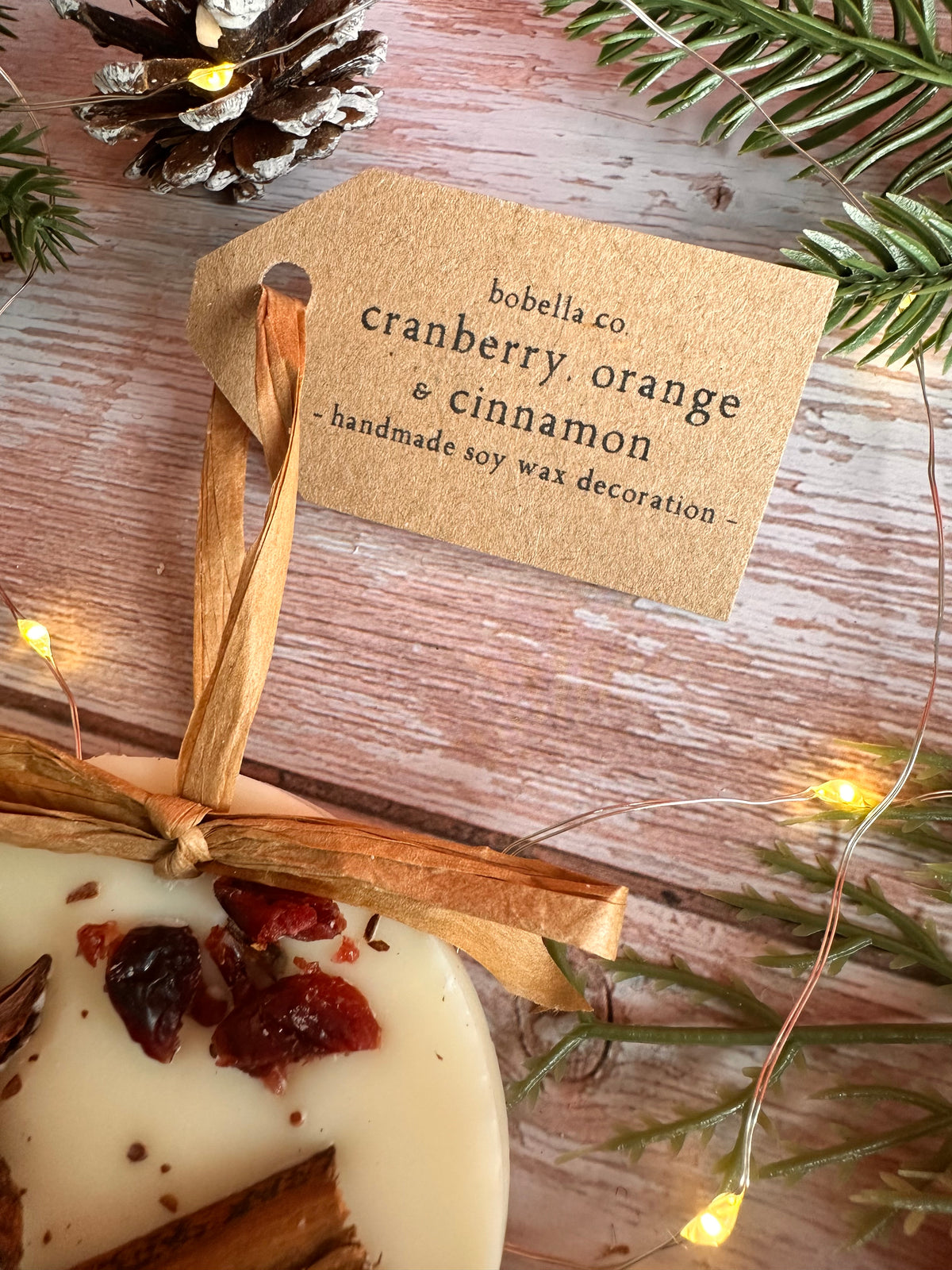 Scented Circle Wax Melt Christmas Tree Decoration
